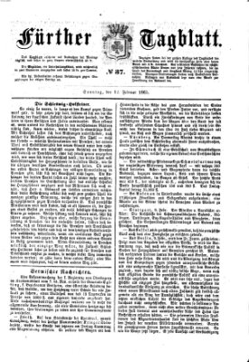 Fürther Tagblatt Sonntag 12. Februar 1865