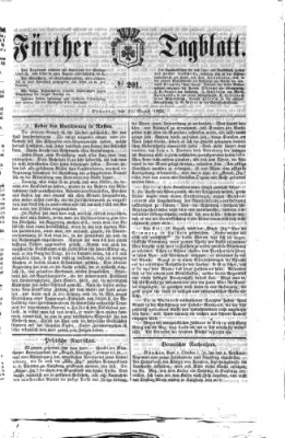 Fürther Tagblatt Sonntag 20. August 1865
