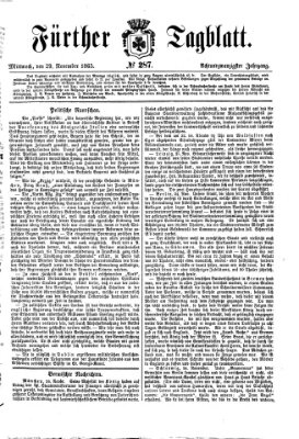 Fürther Tagblatt Mittwoch 29. November 1865