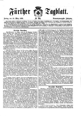 Fürther Tagblatt Freitag 16. März 1866
