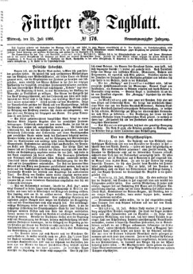 Fürther Tagblatt Mittwoch 25. Juli 1866