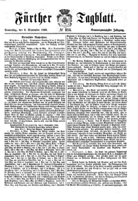 Fürther Tagblatt Donnerstag 6. September 1866