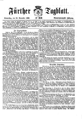 Fürther Tagblatt Donnerstag 29. November 1866