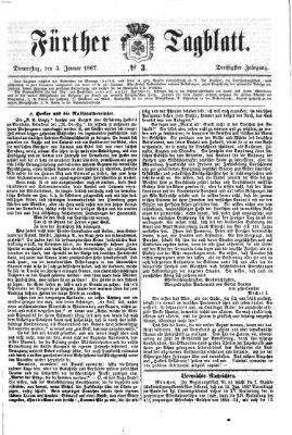 Fürther Tagblatt Donnerstag 3. Januar 1867