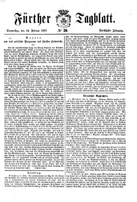 Fürther Tagblatt Donnerstag 14. Februar 1867