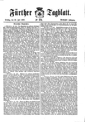 Fürther Tagblatt Dienstag 30. Juli 1867