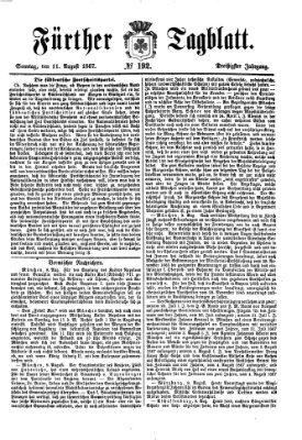Fürther Tagblatt Sonntag 11. August 1867