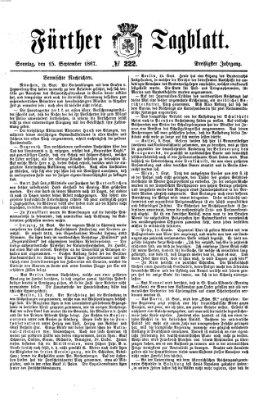 Fürther Tagblatt Sonntag 15. September 1867