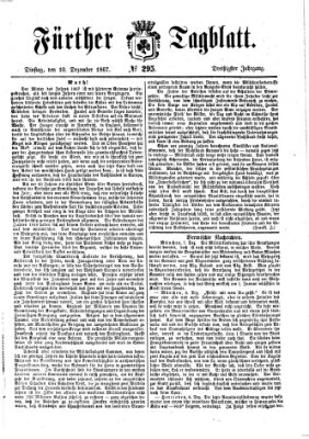 Fürther Tagblatt Dienstag 10. Dezember 1867