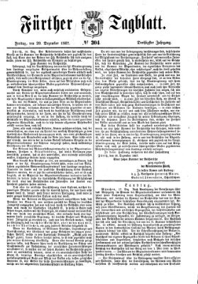 Fürther Tagblatt Freitag 20. Dezember 1867