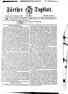 Fürther Tagblatt Sonntag 29. Dezember 1867