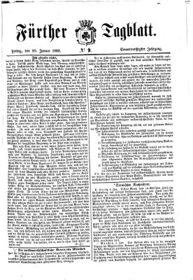 Fürther Tagblatt Freitag 10. Januar 1868