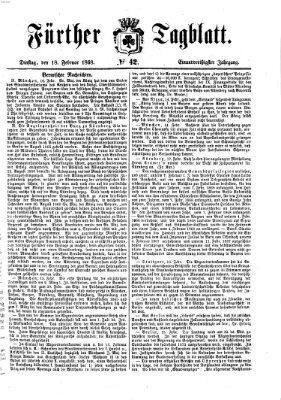 Fürther Tagblatt Dienstag 18. Februar 1868