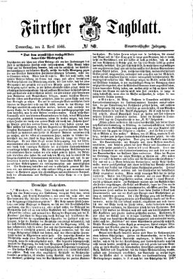 Fürther Tagblatt Donnerstag 2. April 1868