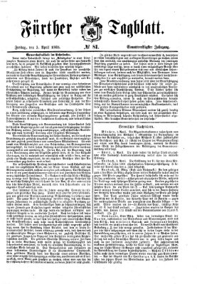 Fürther Tagblatt Freitag 3. April 1868