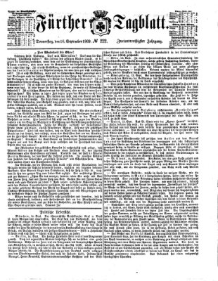 Fürther Tagblatt Donnerstag 16. September 1869
