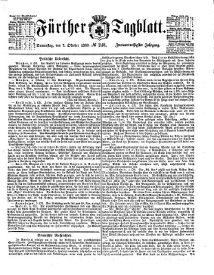 Fürther Tagblatt Donnerstag 7. Oktober 1869