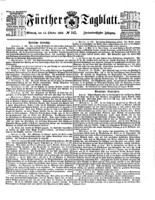Fürther Tagblatt Mittwoch 13. Oktober 1869