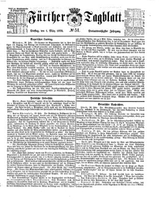 Fürther Tagblatt Dienstag 1. März 1870