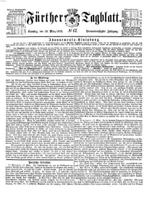 Fürther Tagblatt Samstag 19. März 1870