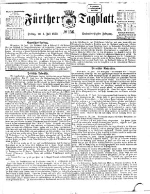 Fürther Tagblatt Freitag 1. Juli 1870