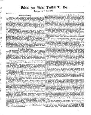 Fürther Tagblatt Sonntag 3. Juli 1870