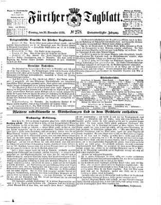 Fürther Tagblatt Sonntag 20. November 1870