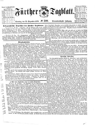 Fürther Tagblatt Sonntag 25. Dezember 1870