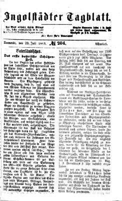 Ingolstädter Tagblatt Donnerstag 23. Juli 1863