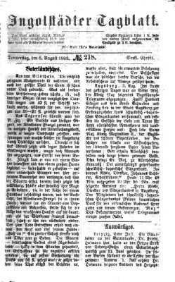 Ingolstädter Tagblatt Donnerstag 6. August 1863