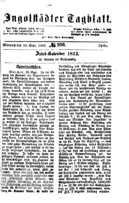 Ingolstädter Tagblatt Mittwoch 23. September 1863