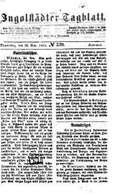 Ingolstädter Tagblatt Donnerstag 26. November 1863