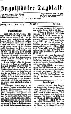Ingolstädter Tagblatt Freitag 27. November 1863