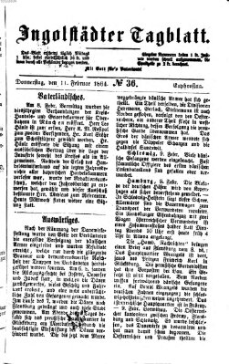 Ingolstädter Tagblatt Donnerstag 11. Februar 1864