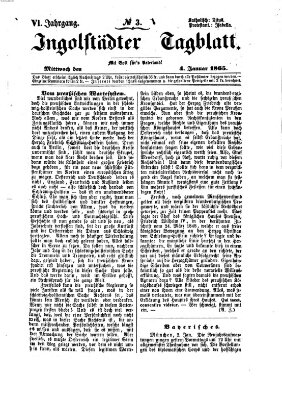 Ingolstädter Tagblatt Mittwoch 4. Januar 1865