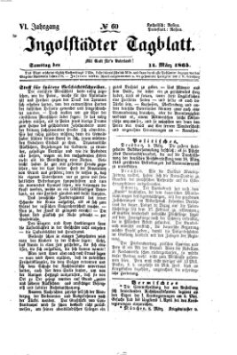 Ingolstädter Tagblatt Samstag 11. März 1865