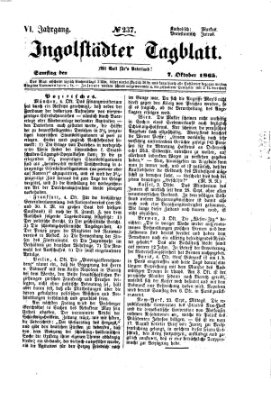 Ingolstädter Tagblatt Samstag 7. Oktober 1865
