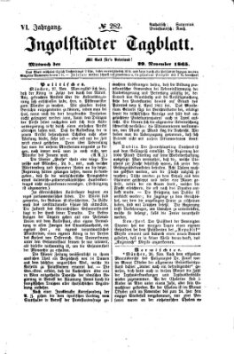 Ingolstädter Tagblatt Mittwoch 29. November 1865