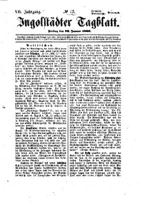 Ingolstädter Tagblatt Freitag 26. Januar 1866