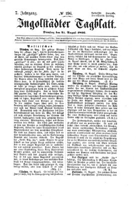 Ingolstädter Tagblatt Dienstag 21. August 1866