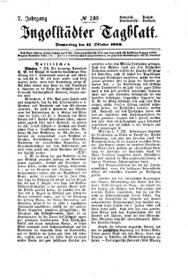 Ingolstädter Tagblatt Donnerstag 11. Oktober 1866