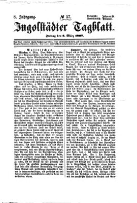 Ingolstädter Tagblatt Freitag 8. März 1867