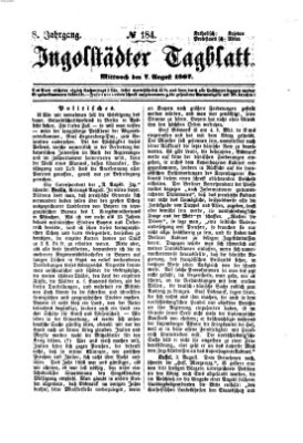 Ingolstädter Tagblatt Mittwoch 7. August 1867