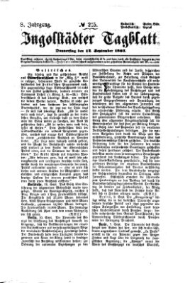 Ingolstädter Tagblatt Donnerstag 12. September 1867