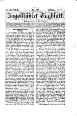 Ingolstädter Tagblatt Dienstag 28. April 1868