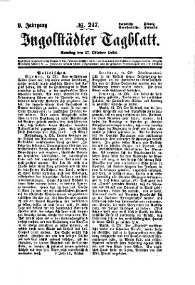 Ingolstädter Tagblatt Samstag 17. Oktober 1868