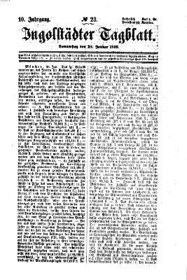 Ingolstädter Tagblatt Donnerstag 28. Januar 1869