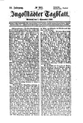 Ingolstädter Tagblatt Mittwoch 1. September 1869