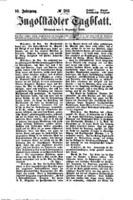 Ingolstädter Tagblatt Mittwoch 1. Dezember 1869