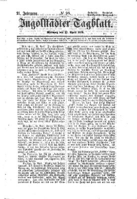 Ingolstädter Tagblatt Mittwoch 27. April 1870